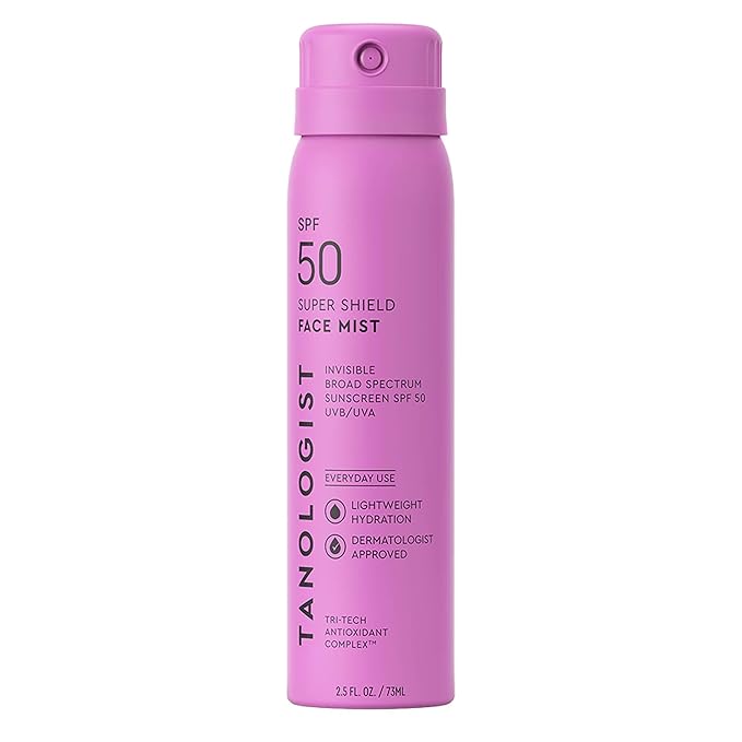 Tanologist SPF 50 Super Shield Face Mist, 2.5 fl. oz/73 ml Bottle