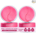 Enaskin Naturals Under Eye Patches for Dark Circles: 60 Pairs Caffeine Eye Gels Mask - Reduce Wrinkles Puffy & Bags - Skin Treatment Pads - Anti Aging Moisturizer For Women (Pink 2 Pack)