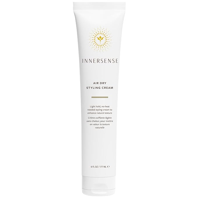 INNERSENSE Organic Beauty - Air Dry Styling Cream | Light-Hold, Reduce Frizz, Weightless Finish | Non-Toxic, Cruelty-Free, Clean Haircare (6 oz | 177 ml)