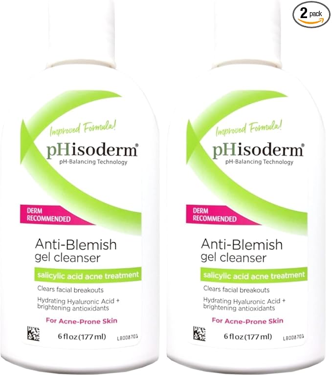 Phisoderm Anti-Blemish Gel Cleanser 6 oz (Pack of 2)