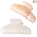 2 Pack Large Acrylic Hair Claw Clips for Women - 4.3 Inch Strong Hold Nonslip Hair Clips Big Claw Barrettes for Thick Thin Hair, Cute Durable Jaw Clips for Women Girls