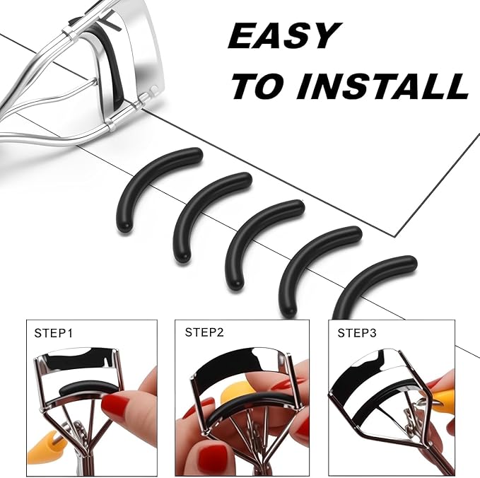 36Pack Compatible with Amazon Basics Eyelash Curler Refills,Silicone Rubber Eyelash Curler Refills Compatible with Amazon Basics.