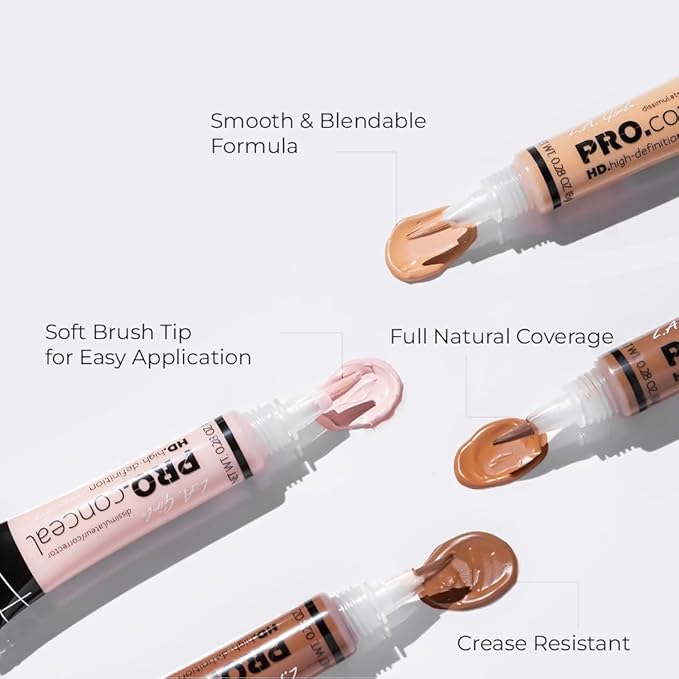 L.A. Girl Pro Concealer, Medium Beige, 0.28 Oz (LAX-GC978-A) (Pack of 3)