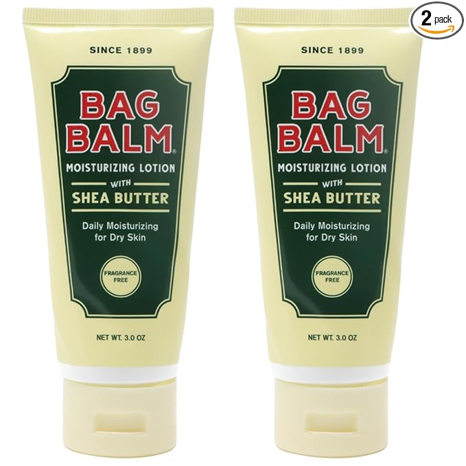 Bag Balm Vermont's Original Hand & Body Dry Skin Lotion with Shea Butter and Jojoba, Daily Hand Lotion for Dry Hands - Fragrance-Free, Non-Greasy Hand Moisturizer, Tube - 3oz, 2 Pack