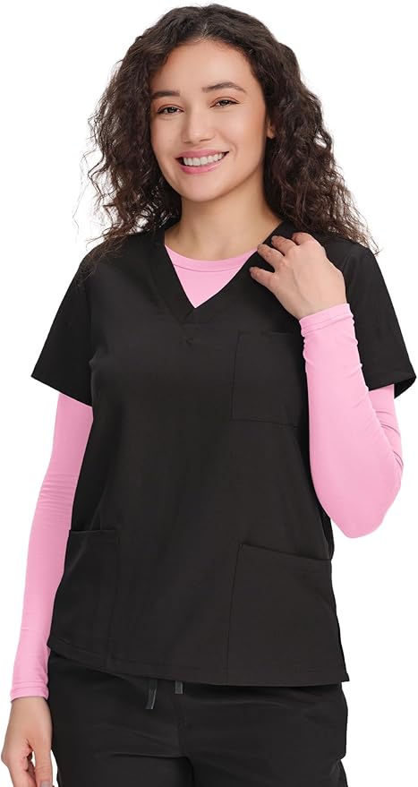 COZYFIT Scrub Undershirts Long Sleeve Women - Underscrub Comfort Tee