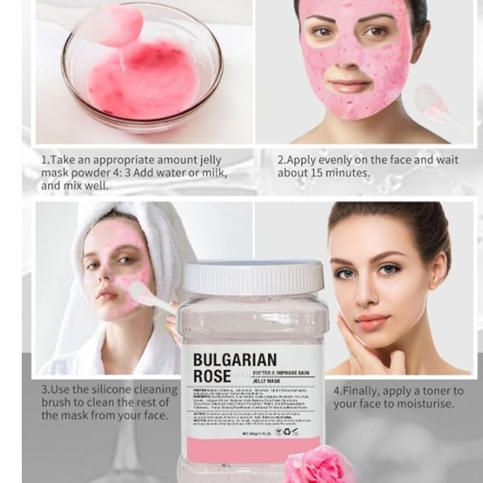 Luxury 24K Gold Facial Mask, Smoothing Rejuvenation Mask for Oily and Combination Skin, Jelly mask for Facials Professionals, Jelly Face Mask