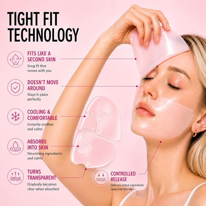 Salmon DNA PDRN Pink Collagen Jelly Hydrogel Face Mask | 11 Peptide Complex | Overnight Face Mask for Glass & Glowy Skin | Moisturizing, Firming, Hydrating & Elasticity Care (28g x4ea)