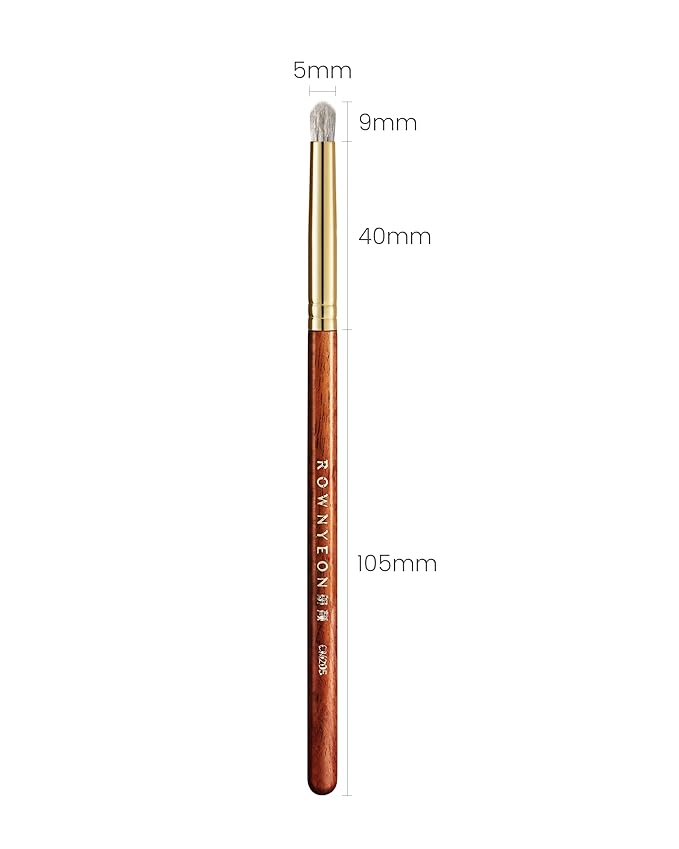 Desert Oak Series Precision Blender Brush - 5mm Tapered Arctic Fox & Goat Hair for Inner Corner Highlight & Detailing, Bubinga Handle (CM 205)