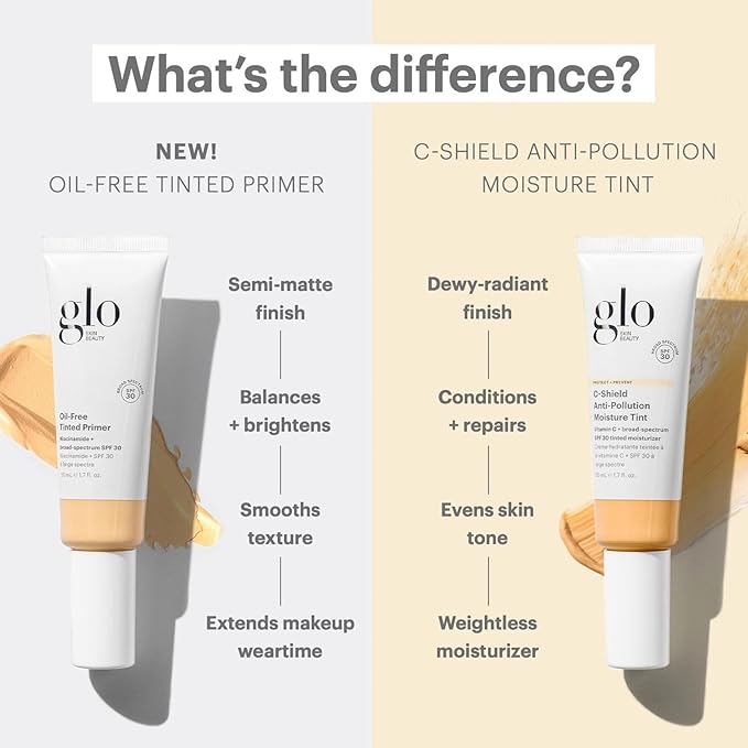 Glo Skin Beauty C-Shield Anti-Pollution Moisture Tint SPF 30, 9N-Dark – Tinted Moisturizer with SPF, Lightweight Tinted Sunscreen for Face, Vitamin C & Squalane, Dewy Sheer Coverage, All Skin Types
