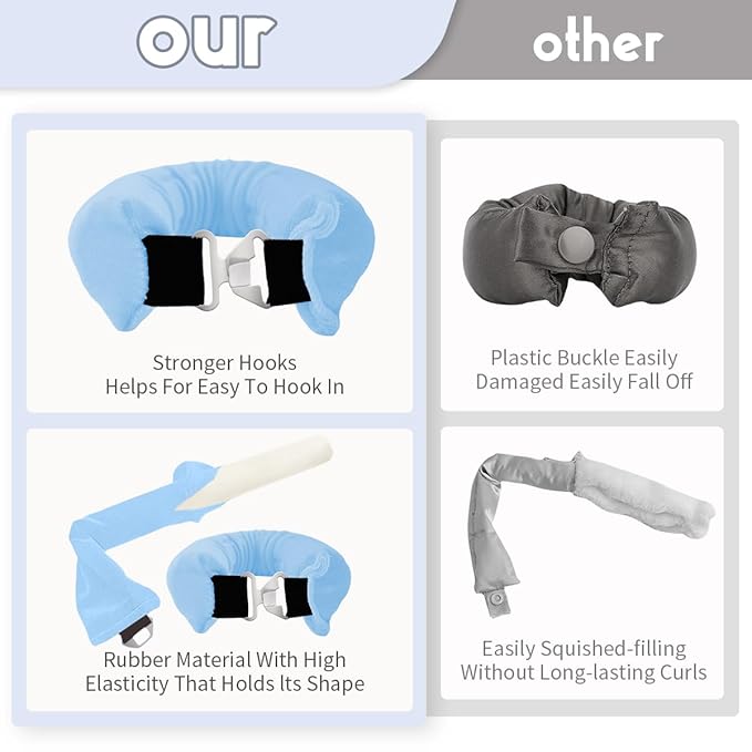 Heatless Curls Overnight Rods Heatless Hair Curler Hair Curlers To Sleep In Heatless Curls Blowout Rods Heatless Curling Rods With Luxury Cloth Bag Scarf For All Hair Types (Sky blue, 3Rods)