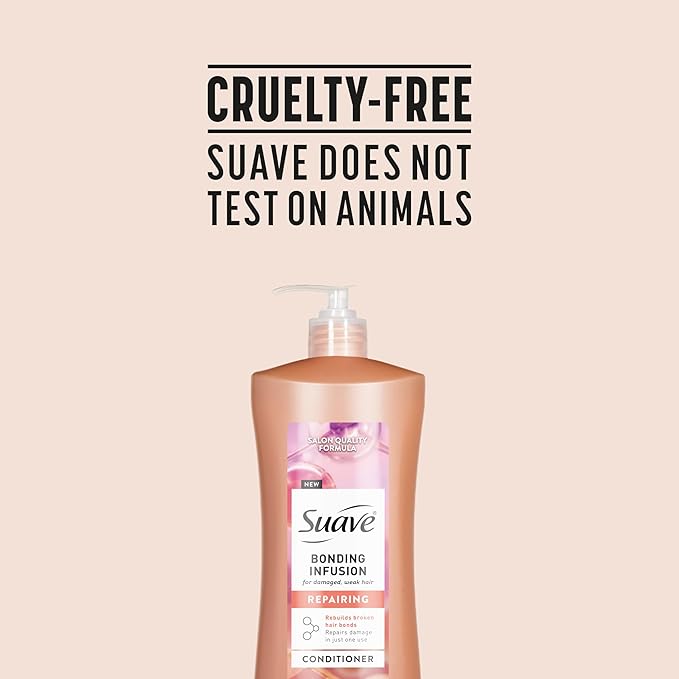 Suave Bonding Infusion Repairing Conditioner, Infused with Bonding Complex, Restorative for Weak or Damaged Hair, 28oz Pump, 4 Pack