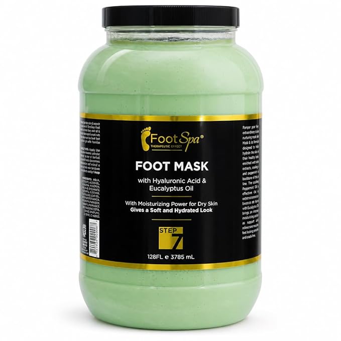 Professional Pedicure Treatment - Medical-Grade Dermal Recovery Mask with Luxury Actives at Industrial Scale, Repairs Skin Barrier for Instant Wow Softness, 128 Oz / 1 Gallon