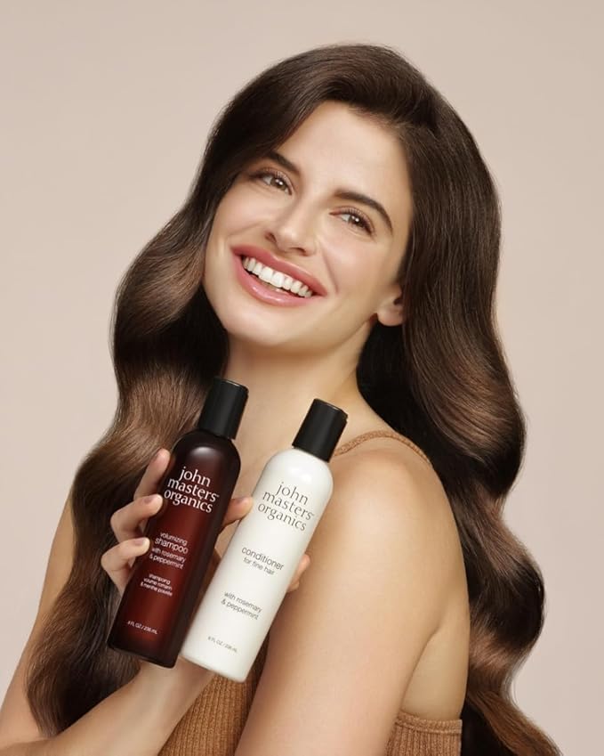 john masters organics | Volumizing Conditioner with Rosemary & Peppermint | Fine Hair | Volume | Silicone & Paraben Free | Clean Haircare (16 oz.)