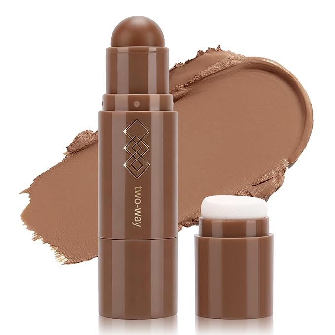Erinde Warm Brown Contour Stick, Cream Bronzer Stick for Natural Sculpting, Smooth Blendable Matte Face Shaping Makeup, Waterproof Long-Lasting Contouring Stick, Vegan & Cruelty-Free, 02