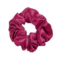 MTSNOO Silk Scrunchie for Hair Sleep, 100% Pure 22 Momme Mulberry Silk Scrunchies for Curly Hair with Elastic Band, 1 Pack, Deep Rose