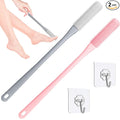 Toe Cleaning Brush,Foot Scrubber for Shower with 15.7" Long Handle Soft Silicone Cleaning Shower Brush Foot Care for Seniors,Elderly, Men and Women (Grey+Pink)