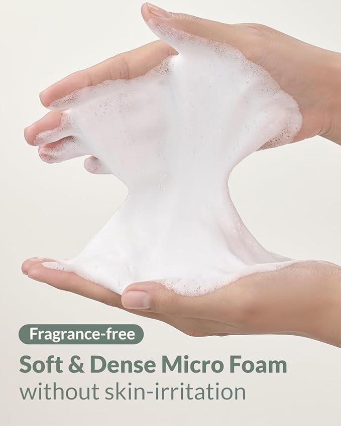 Heartleaf Low pH Deep Foam Cleanser - Gently Removes Sebum, Deep Cleans Pores - Contains 80% Houttuynia Cordata, Hyaluronic Acid, Soothes and Enhances Sensitive Skin, 5.29oz.
