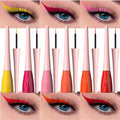 evpct 6Pcs Yellow Red Pink Tomato OrangeRed Brown Liquid Eyeliner Set Waterproof Eye Liners for Women, Eyes Wing Colored Eyeliner delineador de ojos a prueba de agua contra el agua blanco para ojos