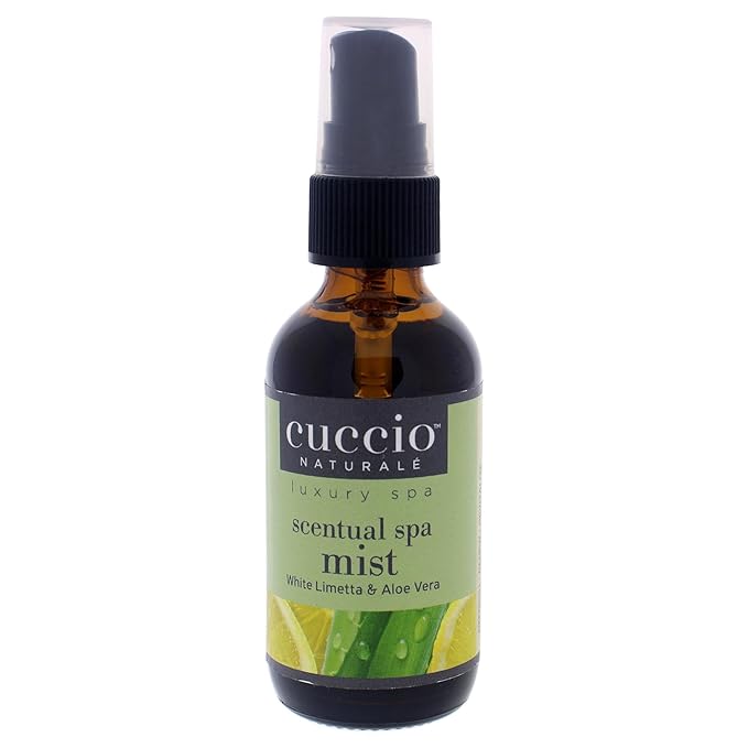 Cuccio Naturale Scentual Spa Mist - Aromatic Spray - Soothes And Softens Skin - Radiant And Rejuvenated Skin - Promotes A Relaxed And Calm Mindset - Paraben Free - White Limetta And Aloe Vera - 2 Oz