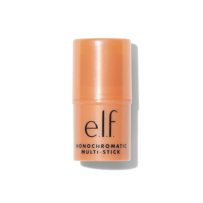 e.l.f. Monochromatic Multi Stick, Travel-Sized Luxuriously Creamy & Blendable Color, For Eyes, Lips & Cheeks, Vegan & Cruelty-Free, Glowing Mango, 0.17 Oz
