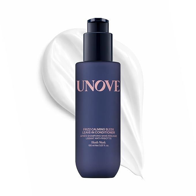UNOVE Frizz-Calming Sleek Leave-In Conditioner, Anti Frizz Heat Protectant Hair Treatment, 72-Hour Frizz Control, Humidity & Static Resistant, 150 ml / 5.07 fl oz