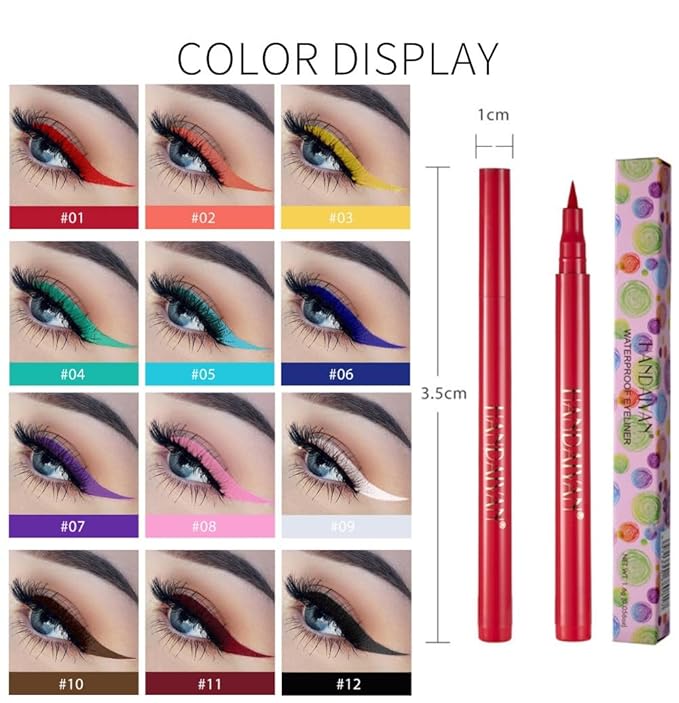 eyeliner pencil waterproof ink liner liquid pigmented smudge proof eye liner pen Brown