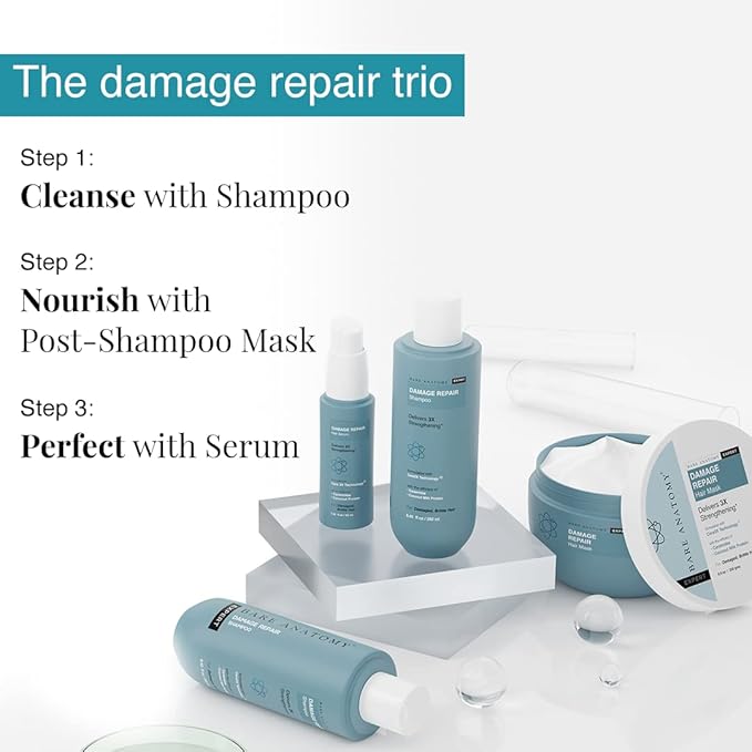 Bare Anatomy Damage Repair Hair Mask | 3x Strengthening Powered By Ceramide A2 & Coconut Milk Protein | Smoothening Hair | Hair Mask For Dry & Frizzy Hair | Sulphate & Paraben Free | Women & Men,250g