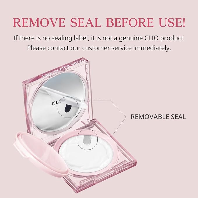 CLIO Kill Cover Mesh Glow Cushion Foundation ([Refill Included] 15g*2, 23N GINGER), Glass Skin, Long-Lasting, Lightweight, Buildable Coverage, Glowy Skin Makeup
