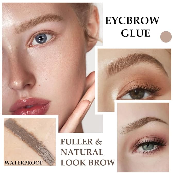 Tinted Thickening Brow Mascara,Tinted Eyebrow Gel, Waterproof, Transfer-proof, Brush to Fill in Eyebrows and Cover Gray Hairs - Cruelty Free (1pc 01 Taupe)