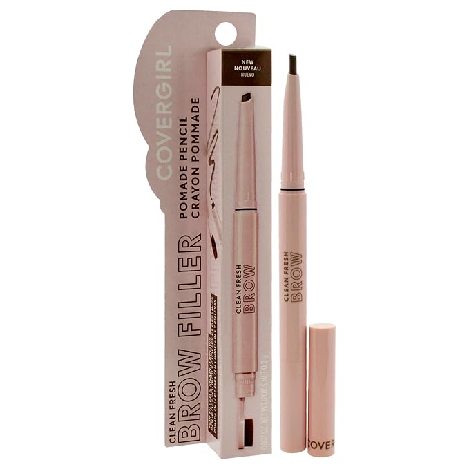 Covergirl Clean Fresh Brow Filler Pomade, 200 Blonde, Eyebrow Pencil, Ultra-Precise Tip, Creamy Formula, Highly Pigmented, Soft Matte Finish, Vegan Formula, 0.007oz