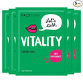 FACETORY K Beauty Face Mask Skin Care - LET'S TALK VITALITY FIRMING Sheet Mask with Pomegranate & Shea Butter | Firming Mask with Antioxidants, Plump & Hydrate (5 Pack)