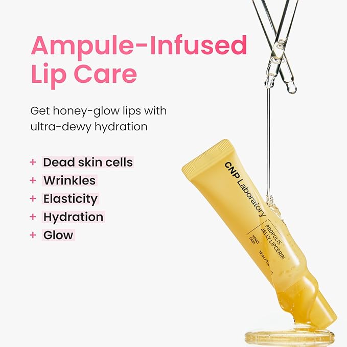 CNP Lip Butter x Jelly Duo - Honey Duo Bundle | Hydrating Overnight Lip Mask & Gloss, 12hrs Long-lasting Moisture, Manuka Honey & Hyaluronic Acid, Gentle Exfoliation, Korean Skin Care