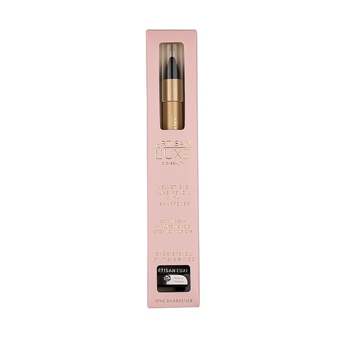 Artisan L'uxe Beauty Velvet Jumbo Eyeliner Pencil & sharpener set Smokey Eyes in 3 Minutes Water Proof, Smudge Proof, Long Lasting Age Defying Essential Oils Midnight (Shade: Black)
