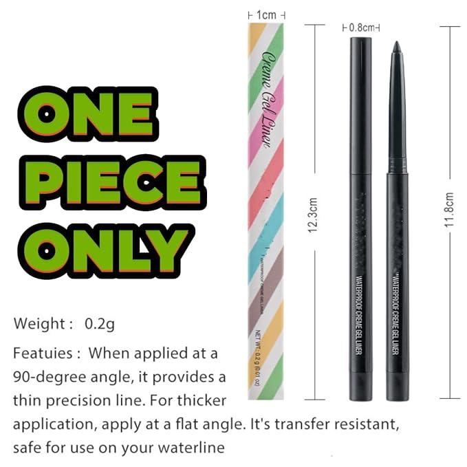 eye liner pencils no budge retractable eyeliner Sharpenable Multi-Use Longwear eyeliner pen Shimmer Gold