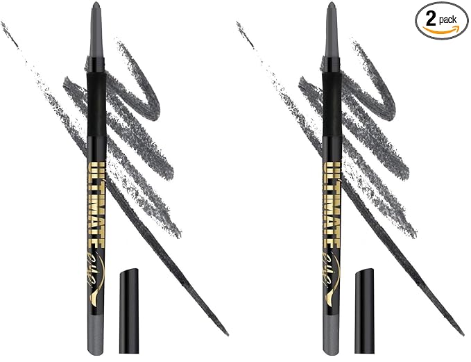 L.A. Girl Ultimate Intense Stay Auto Eyeliner, Continuous Charcoal GP322 (Pack of 2)