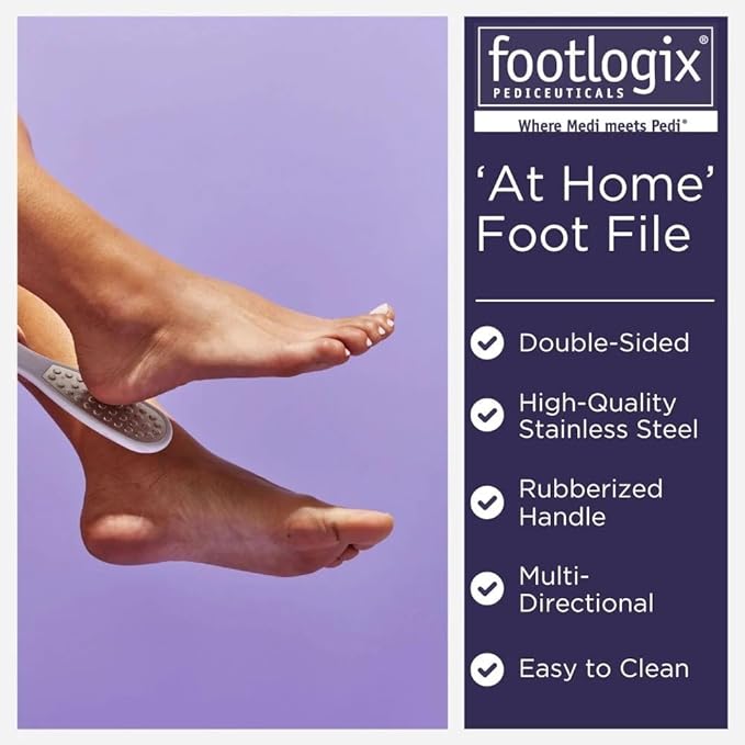 FOOTLOGIX Double Sided File with Rubberized Handle