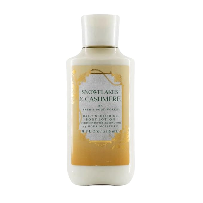 Bath and Body Works Snowflakes And Cashmere Super Smooth Body Lotion Sets Gift For Women 8 Oz (Snowflakes And Cashmere)