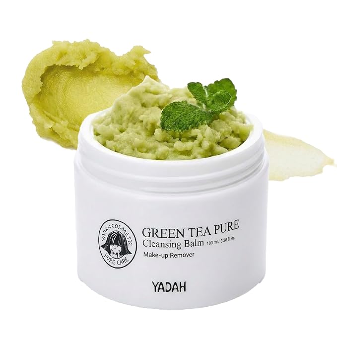 YADAH Green Tea Matcha Sorbet Cleansing Balm (3.38 fl oz) – Makeup Remover, Melting Balm with Olive & Sunflower Oils, Hydrating, Residue-Free