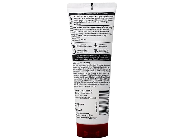 Eucerin Intensive Repair Foot Creme 3 Oz (Pack of 2)