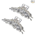 2 Pcs Large Metal Hair Claw Clips - Personality Nonslip Silver Hair Clamps,Perfect Jaw Hair Clamps For Women And Thinner-Thick Hair Styling-Strong Hold Hair-Fashion Hair Accessories (style3)