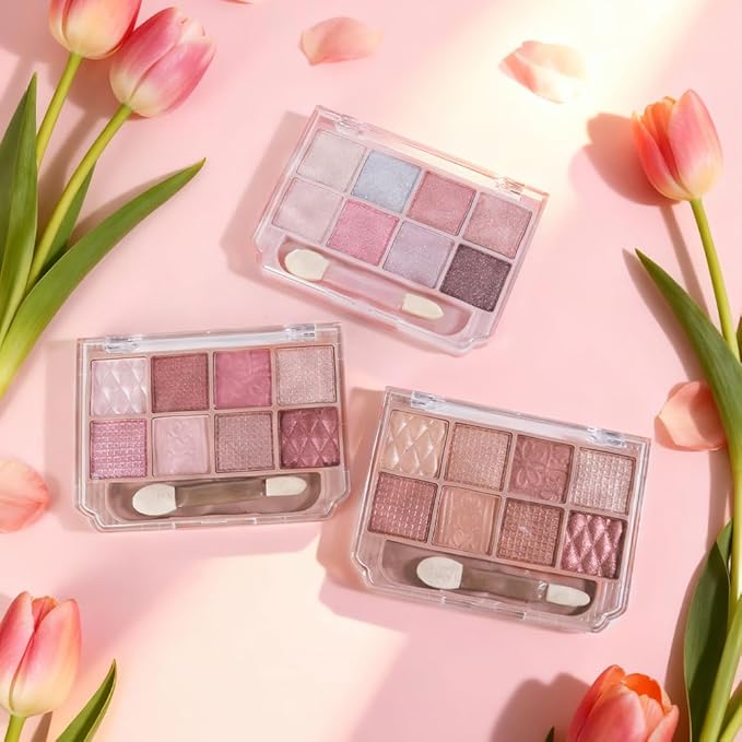 SUAKE Nude Pink Eyeshadow Palette, Matte & Shimmer, High Pigmented 12 Colors Brown Purple Eye Shadow Primers for Eye Makeup, Korean Powder Palet de sombras de ojos (04-Mature Sweet)