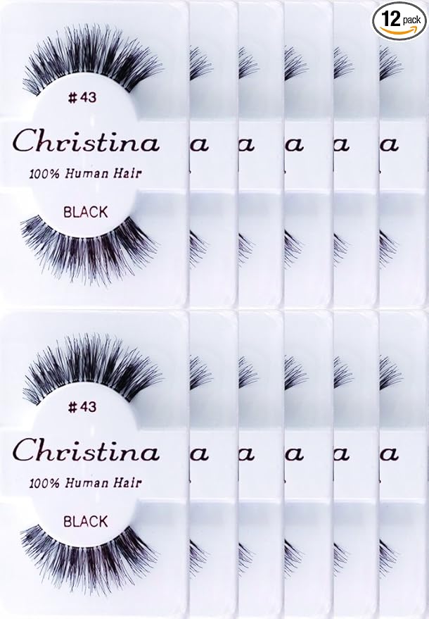 Christina 12 Pack False Eye Lashes Style 43