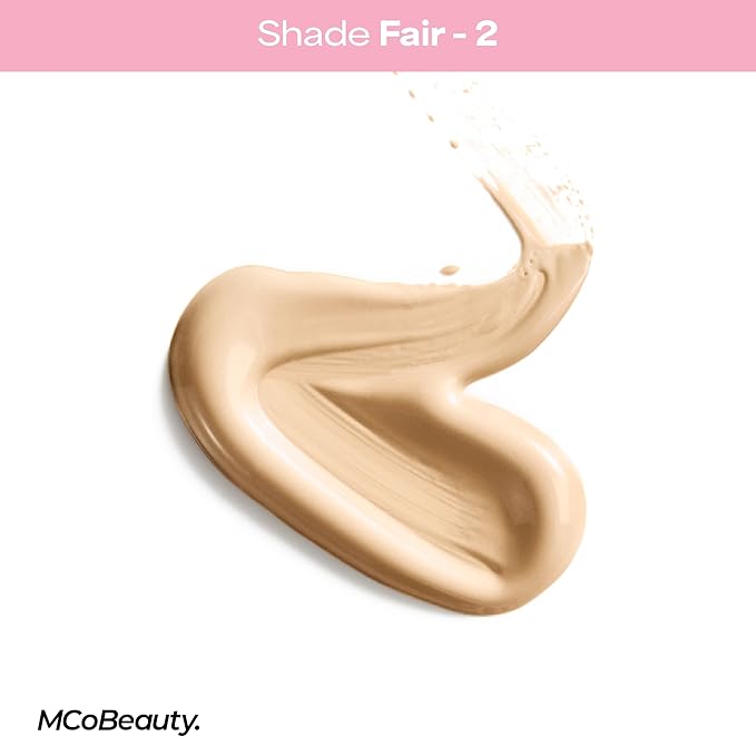 MCoBeauty Flawless Glow Luminous Skin Filter - 2 Fair - 4-in-1 Primer, Highlighter & Foundation Booster - Dewy Illuminating Tint Face Makeup with Squalane Vitamin E - Vegan & Cruelty Free