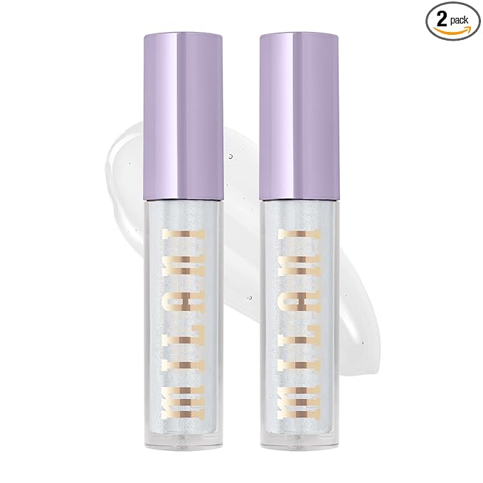 Milani Highly Rated Diamond Lip Gloss - Clear High-Shine Finish | Volumizing Optical Lip Plumper with Hyaluronic Acid & Moisturizing Oils, Non-Sticky & Cruelty-Free, Pack of 2