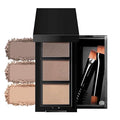 Eyebrow Powder Medium Brown Kit,Eye Brow Powder for Women with Double-ended Eyebrow Brush,Long-Lasting Waterproof Two Colors Brow Filler Get Full Defined Natural Brows,Brown Eyebrow Powder Makeup