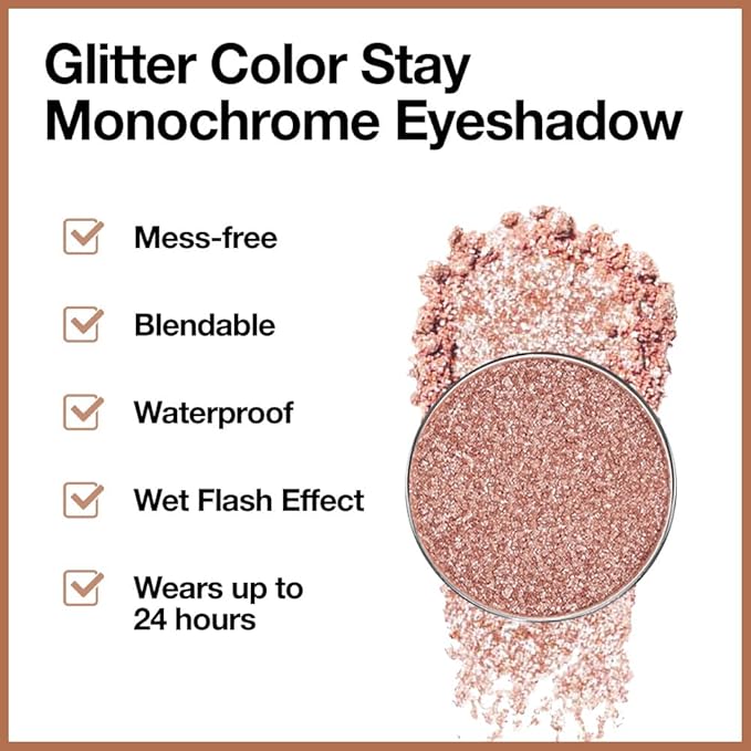 CAKAILA Champagne Rose Gold Monochrome Shimmer Eyeshadow Palette Makeup,Long Lasting Naturing-Looking Lightweight Glitter Single Eyeshadow,Neutral Powde Eye Shadow for Older Women