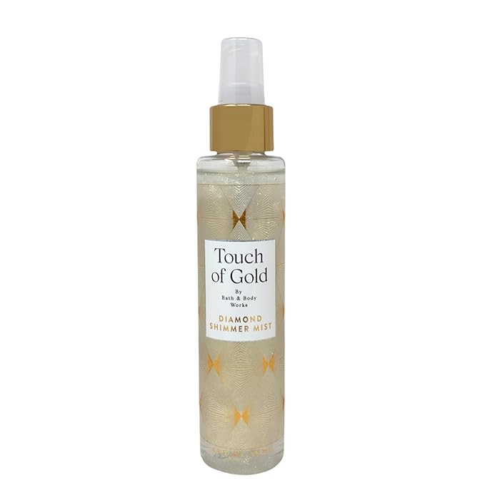 Bath & Body Works Touch of Gold Diamond Shimmer Mist with a Natural Oats Soap Sample