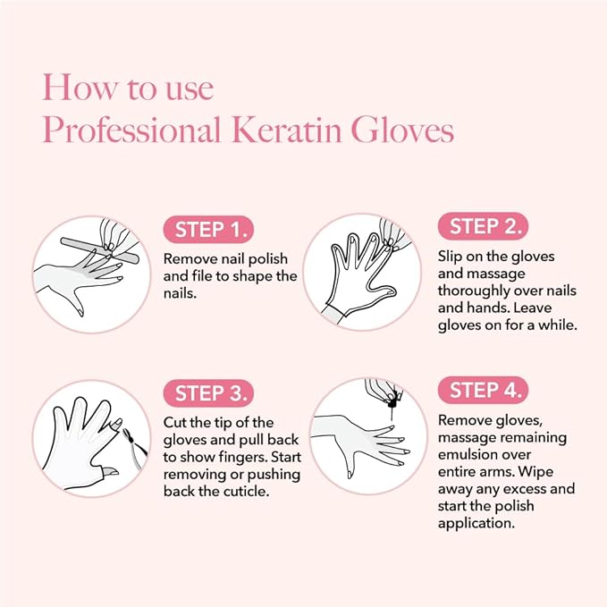 Bodipure All-In-1 Moisturizing Hand Mask, Keratin & Vitamin E Hand Mask for Dry Cracked Hands, Natural Moisturizing Gloves Formula, Strengthen Nails & Repair Hands 50 Pairs