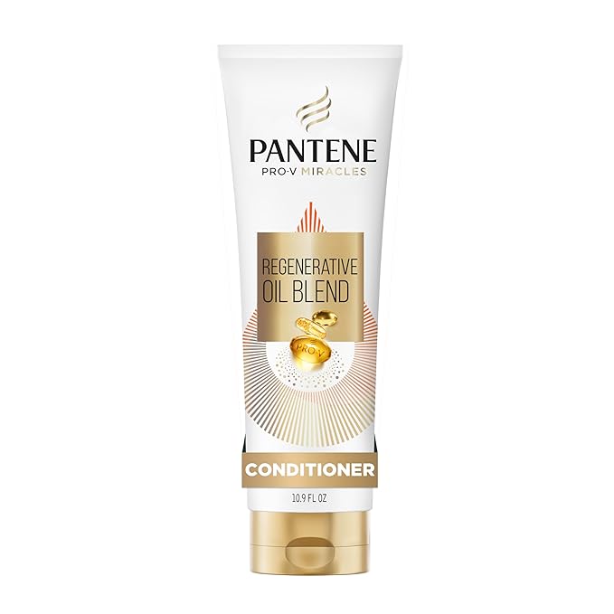 Pantene Pro-V Miracles Conditioner, Extreme Damage Care Regenerative Oil Blend 1 Minute Miracle, Moisturizes, Smooths, Argan & Jojoba Oils, 0% Sulfated Conditioners, Dyes, or Parabens, 10.9 Fl Oz