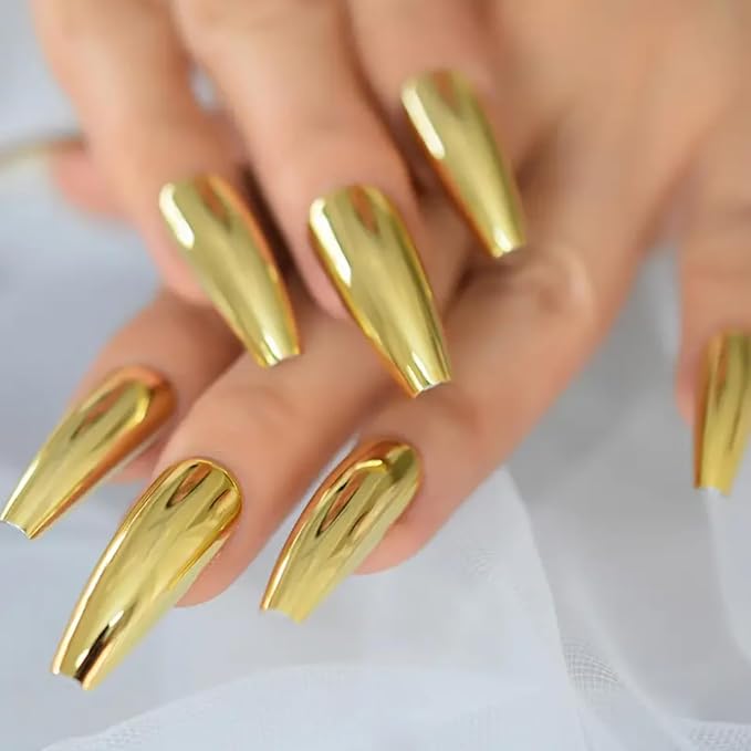 3 Jars Gold Chrome Nail Powder Kit - Metallic Mirror Effect Nail Art for Gel Polish, Gold Copper Set (Copper)